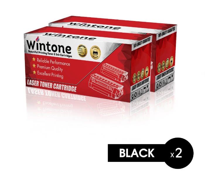 Wintone Set of 2 Pack Laser Toner Cartridge TN-2220 450 for Brother Fax DCP - Black - Zoom Image