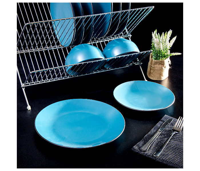 Royalford RF9869 16 Pieces Stoneware Dinner Set - Blue - Zoom Image 3