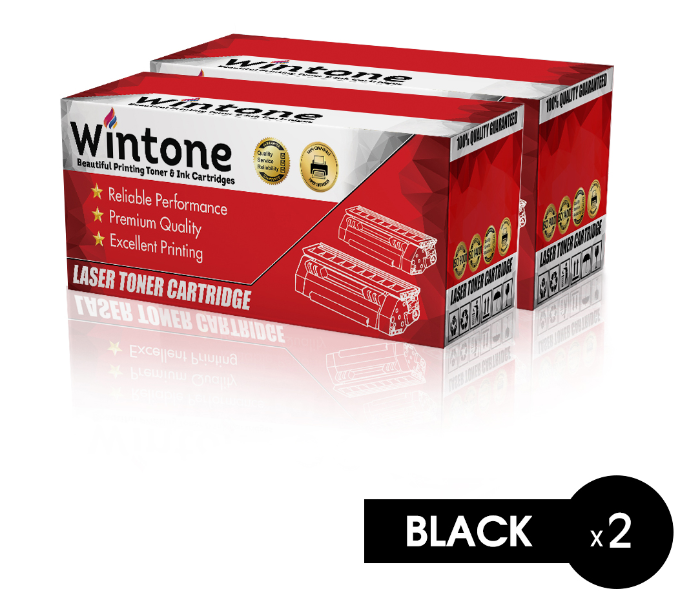 Wintone Set of 2 Pack CF283A 83A Laser Toner Cartridge is Compatible for HP LaserJet Pro MEP M DN RDN Series - Black - Zoom Image