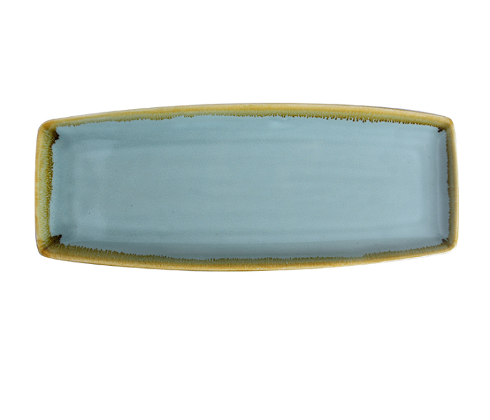 Shuer XY10182 13 inch Ceramic Rectangular Plate - Sky Blue - Zoom Image