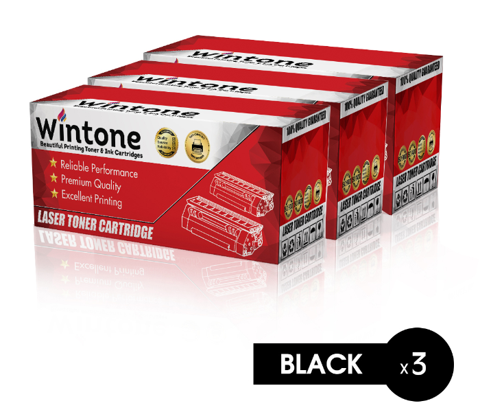 Wintone Set of 3 Pack CRG325 725 85A Laser Toner Cartridge is Compatible for Canon & HP M P i-SENSYS LBP MF - Black - Zoom Image