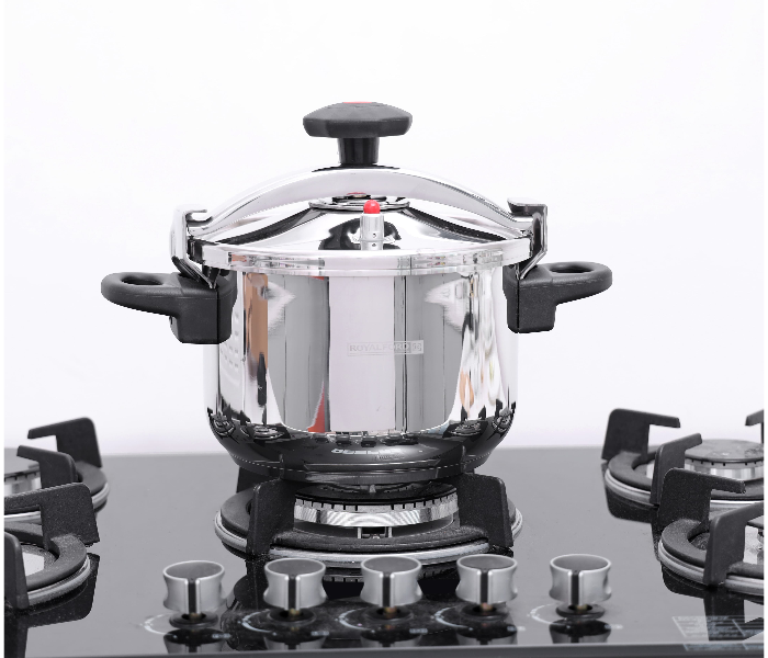 Royalford RF9649 5 Litre Stainless Steel Pressure Cooker - Silver - Zoom Image