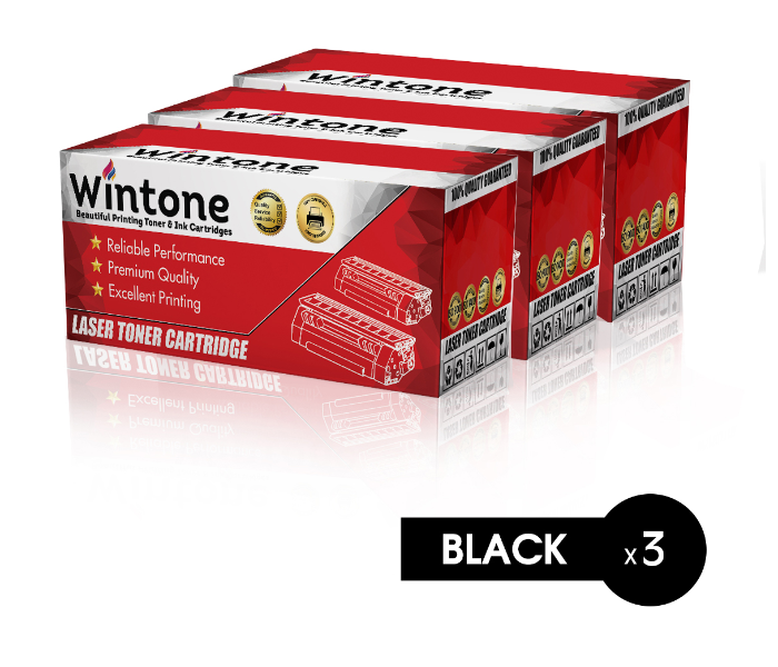 Wintone Set of 3 Pack CF283X 83X CRG737 Laser Toner Cartridge is Compatible for Canon and HP LaserJet Pro MFP M 201 225 Canon i-SENSYS MF - Black - Zoom Image