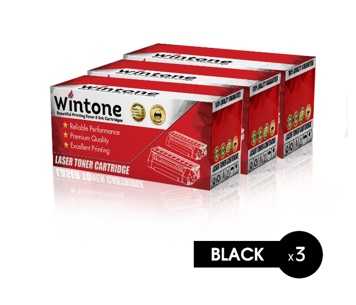 Wintone Set of 3 Pack Laser Toner Cartridge TN1000 for Brother Printer MFC HL - Black - Zoom Image