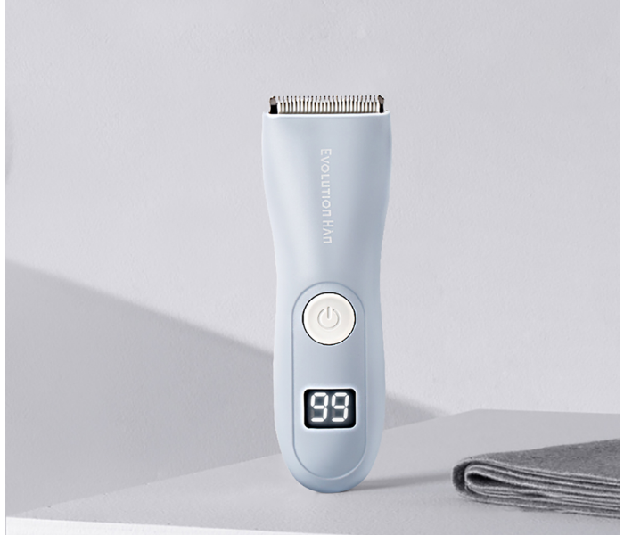 Evolution Han FH030800107 Hanyan Waterproof And Silent Electric Display Baby Hair Clipper - Grey and Blue - Zoom Image 3