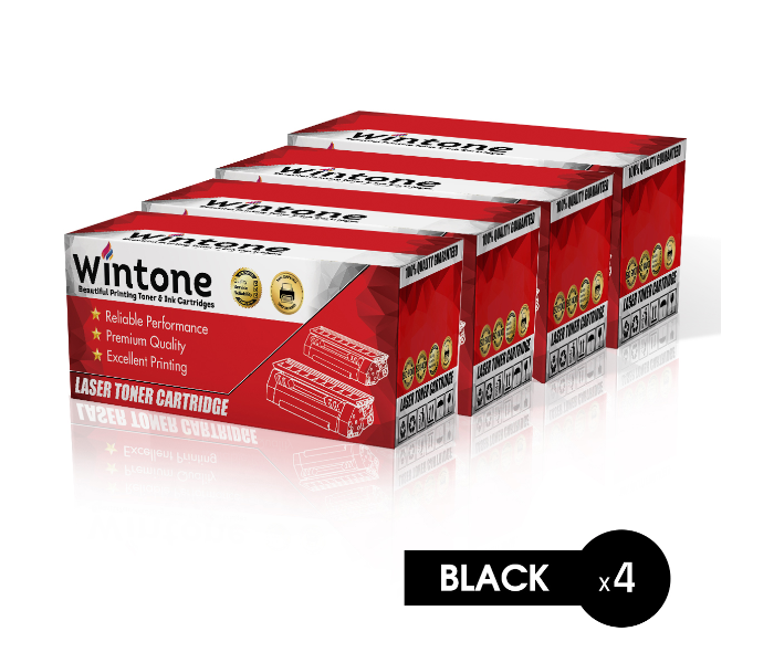 Wintone Set of 4 Pack CF226A 26A Laser Toner Cartridge is Compatible for HP LaserJet Pro MEP M - Black - Zoom Image