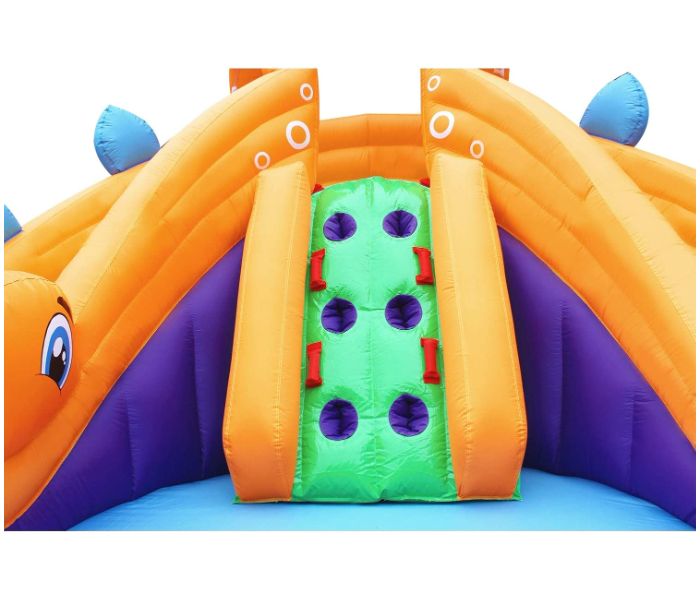 Amaraami ABSP 012 Slide Bounce House Inflatable Jumper Dinosaur with Slide and Pool – Orange - Zoom Image 5