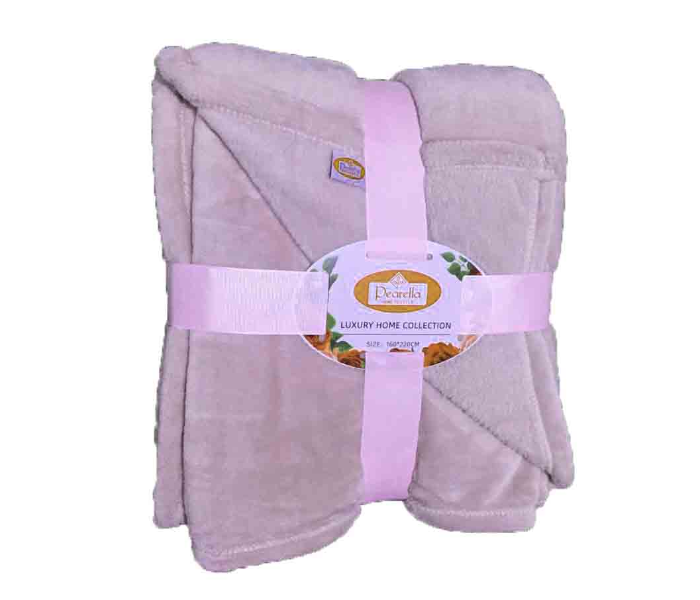 All Season 350GSM Microplush Thermal Fleece Single Leisure Blanket - Light Purple - Zoom Image