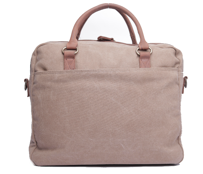 Para John PJBC8905K Canvy Leather Briefcase - Khaki - Zoom Image 4