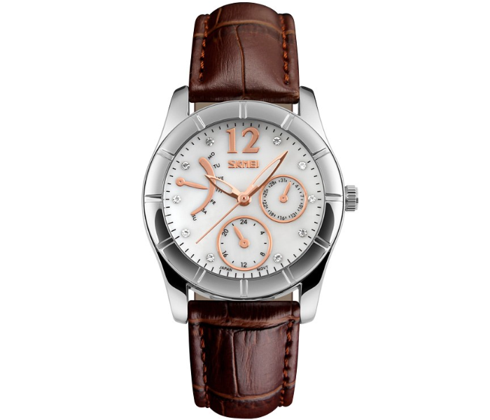 Skmei 6911 Elegance Women Quartz Watch - Brown - Zoom Image