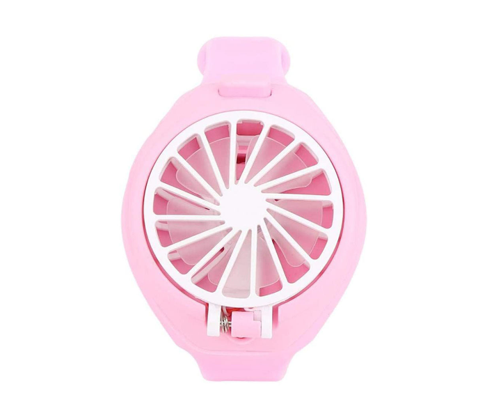 Mini Kids Handheld Creative Air Conditioning Fan Watch - Pink - Zoom Image 1