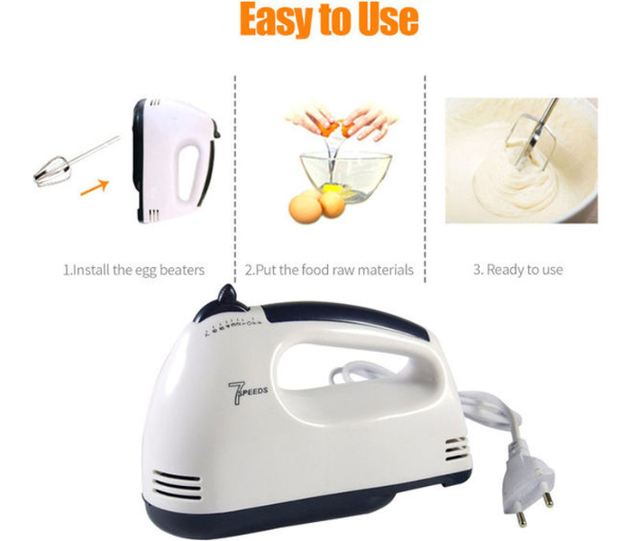 Electric Automatic Egg Beater and Milk Foam Maker - White and Black - Zoom Image 5