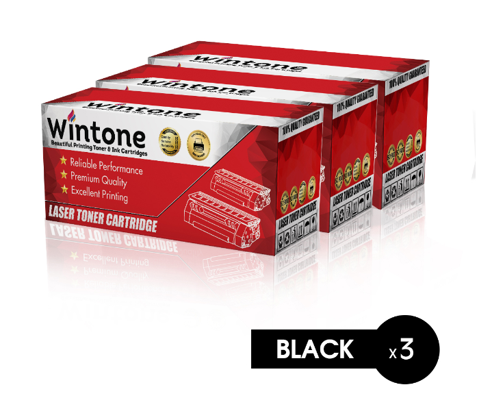 Wintone Set of 3 Pack Q2613U 15A 24A Laser Toner Cartridge is Compatible for HP LaserJet HP LaserJet 1300 1300 N 1300 Series - Black - Zoom Image