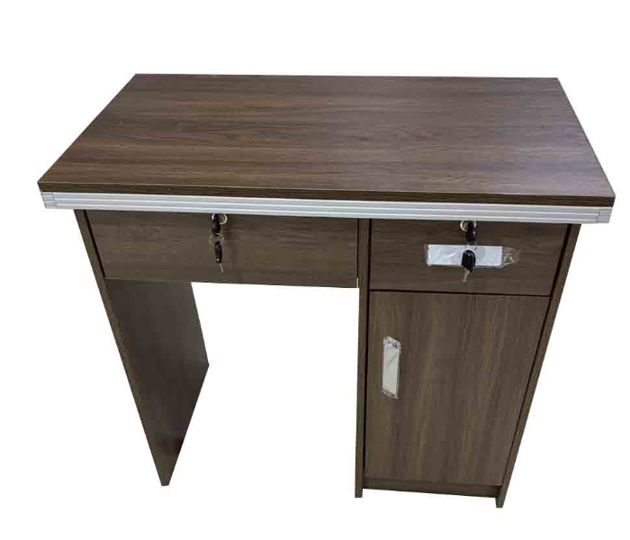 Simple Home Style 5 80cm Desktop Computer Desk with 3 Drawer - Coffee Brown - Zoom Image