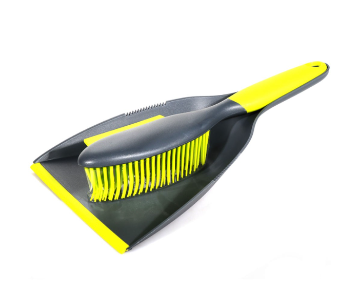 Royalford RF9600 Dustpan and TPR Brush - Black and Green - Zoom Image 1