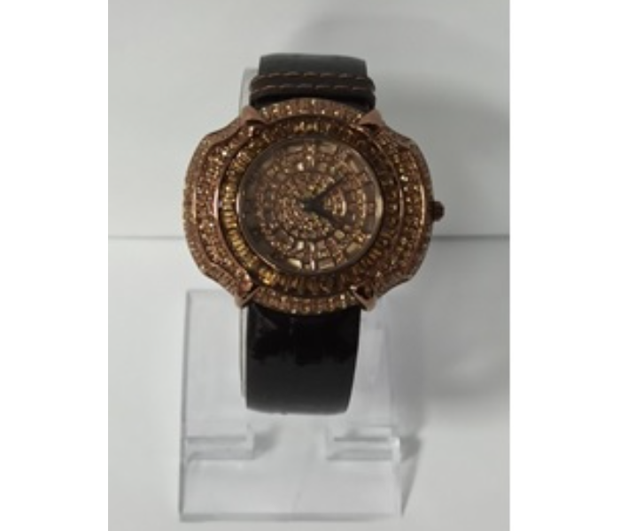 Clark Ford CW31007LLKCC Analog Watch for Women - Black and Gold - Zoom Image