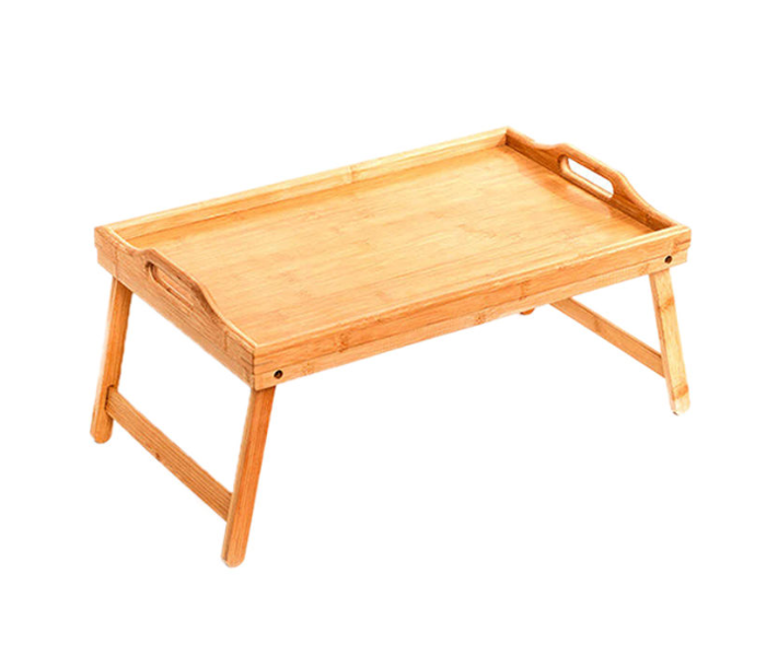 Folding Wooden Table Tray - Brown - Zoom Image 1