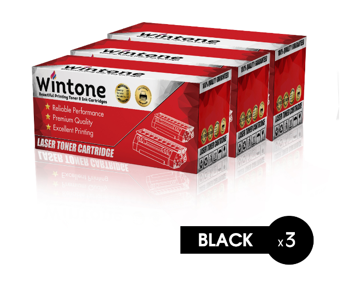 Wintone Set of 3 Pack CF217A 17A Laser Toner Cartridge is Compatible for HP LaserJet Pro M - Black - Zoom Image