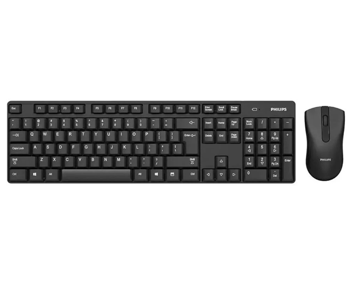 Philips C501 Wireless Keyboard and Mouse Combo- Black - Zoom Image 1