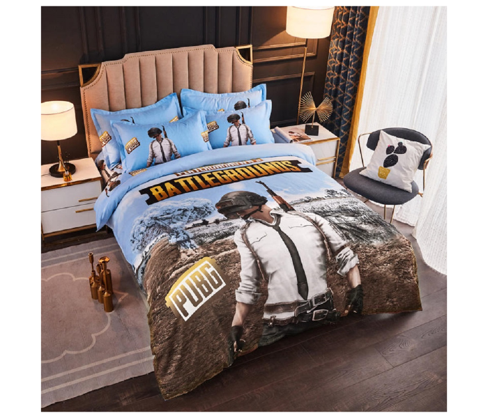 Sharpdo 4 Piece Luxurious PUBG Design Cotton And Soft Microfiber Bedding Set - Zoom Image