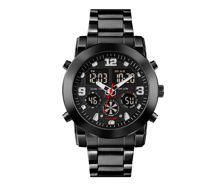 Skmei 1642 Men Analog Digital Waterproof Watch – Black - Zoom Image