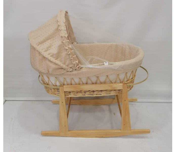 Baby Travel Cot With Wooden Swim Stand - Beige - Zoom Image