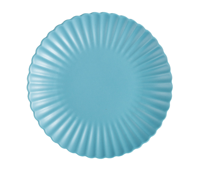 Sharpdo LJX10005 8 inch Chrysanthemum Round Flat Plate - Sky Blue - Zoom Image