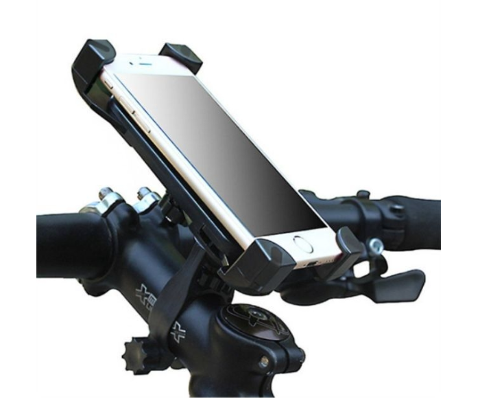 Mobile Holder for Bicycle and E-Scooters with 360 Degree Rotation High Quality Plastic - Black - Zoom Image 1