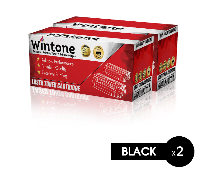 Wintone Set of 2 Pack CF226A 26A Laser Toner Cartridge is Compatible for HP LaserJet Pro MEP M - Black - Zoom Image