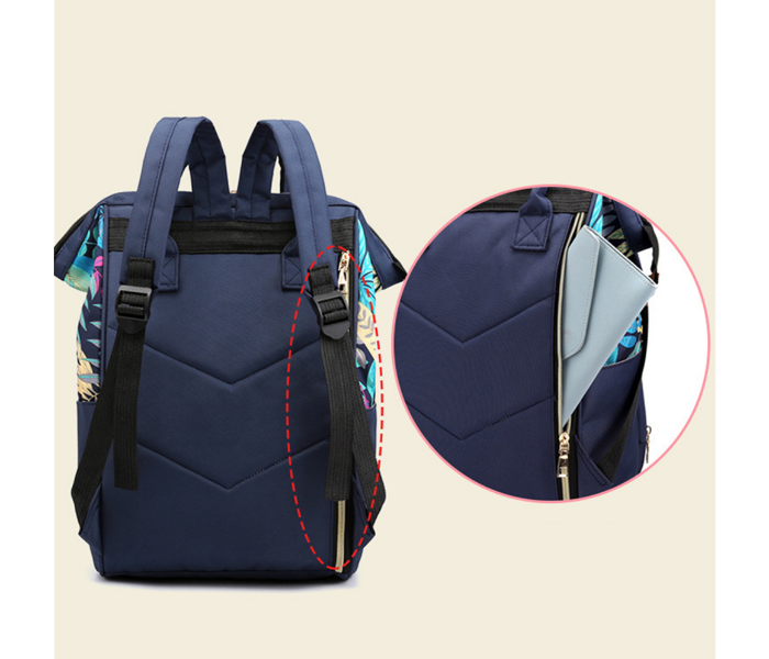 Kidle 8810 Printed Backpack Large Capacity Diaper Bag - Dark Blue - Zoom Image 3