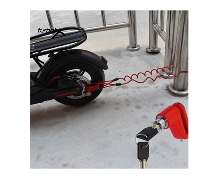 Disc Brake Safety Lock with Chain Extension - Black - Zoom Image 2