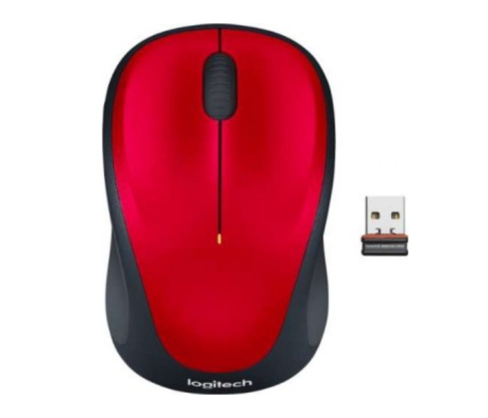 Logitech M235 Wireless Mouse - Black and Red - Zoom Image 1