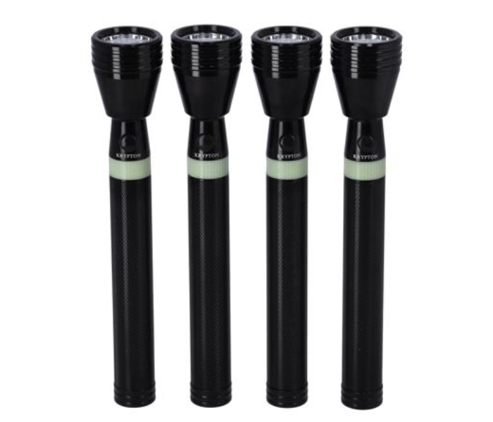 Krypton KNFL5404 Rechargeable LED Flashlight 4Pcs Combo- Black - Zoom Image 1