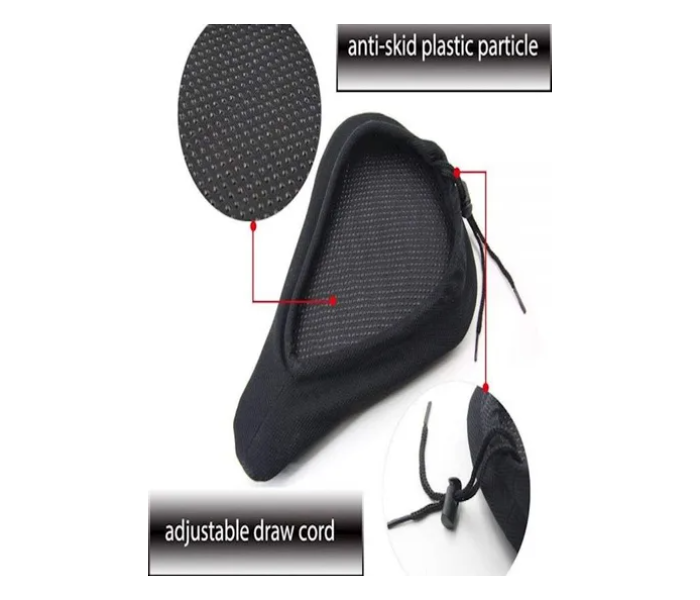 Extra Soft Gel Bike Seat Cover- Black - Zoom Image 5