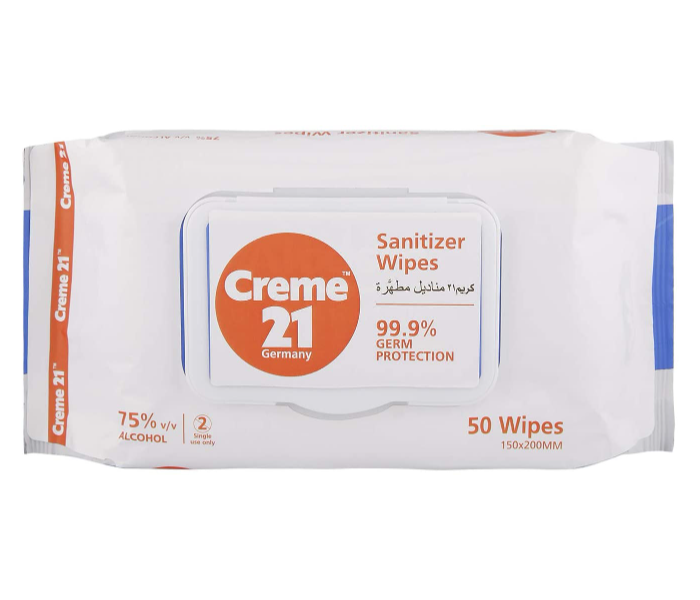 Creme 21 Sanitizer Wipes 50 Sheets - Zoom Image 1