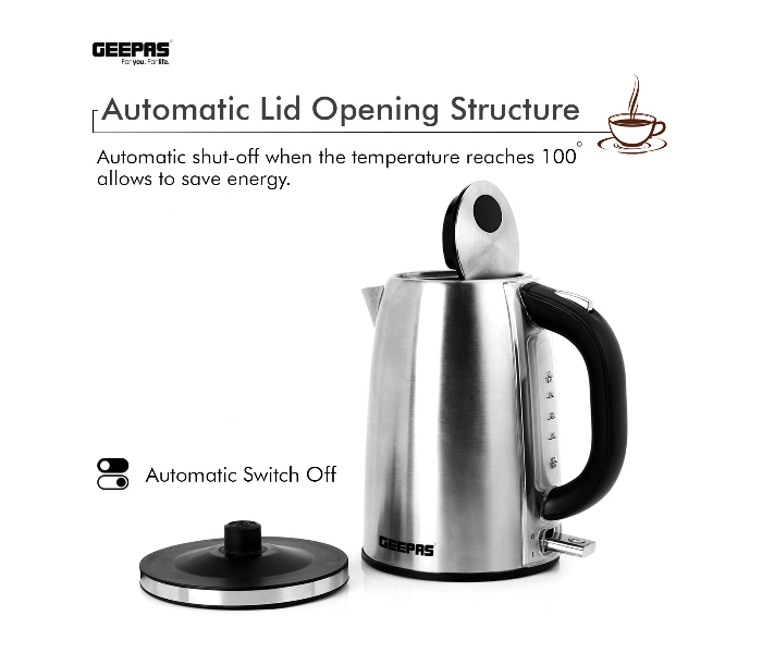 Geepas GK38020UK Stainless Steel Kettle - Silver - Zoom Image 3