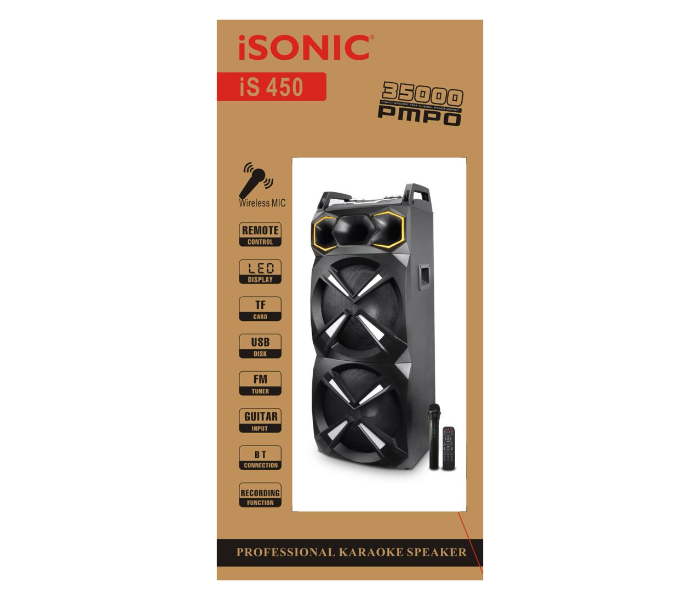 iSonic IS 450 Rechargeable Professional Karaoke Speaker - Black - Zoom Image