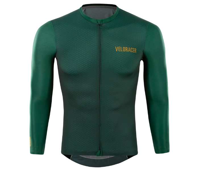 Veloracer Velo Pro Long Sleeve Jersey Small- Green - Zoom Image 1