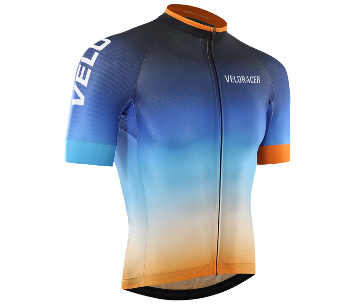 Veloracer Velo Pro 3.0 Jersey Fade Small- Blue and Orange - Zoom Image 2