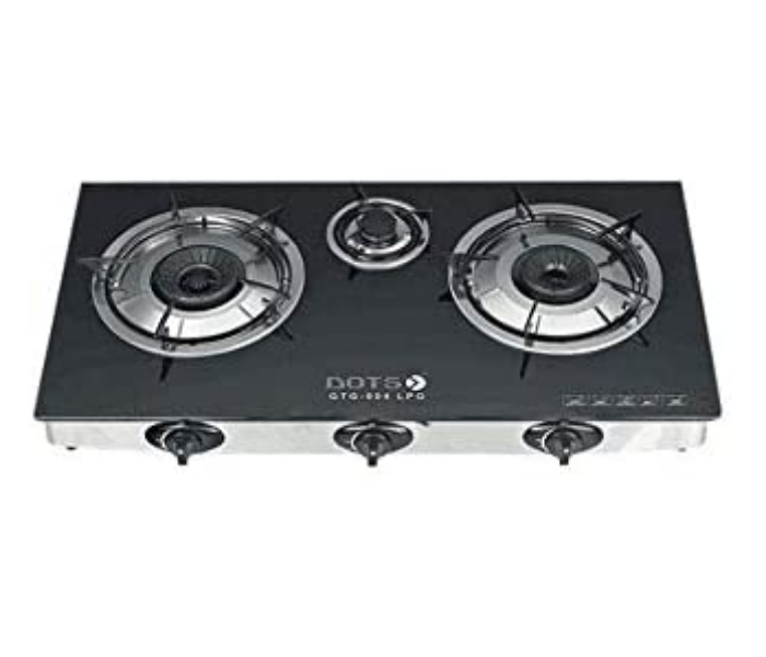 Dots GTG-004 Three Burner Gas Stove - Black - Zoom Image