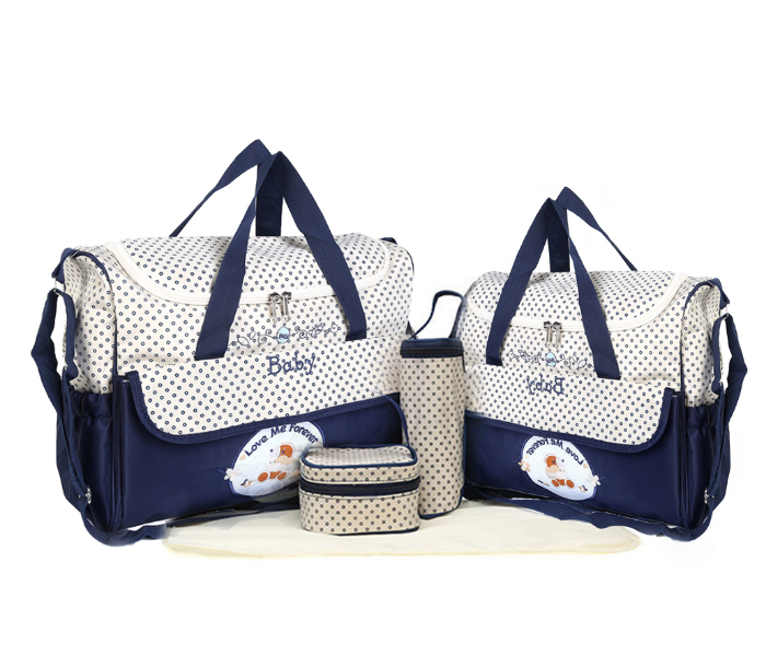 Kidle 8804T Set of 5 Piece Baby Diaper Bag - Navy Blue - Zoom Image 1