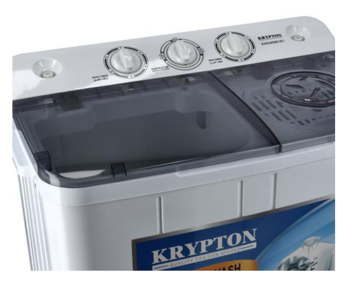 Krypton KNSWM6161 6Kg Semi-Automatic Washing Machine- White and Grey - Zoom Image 3