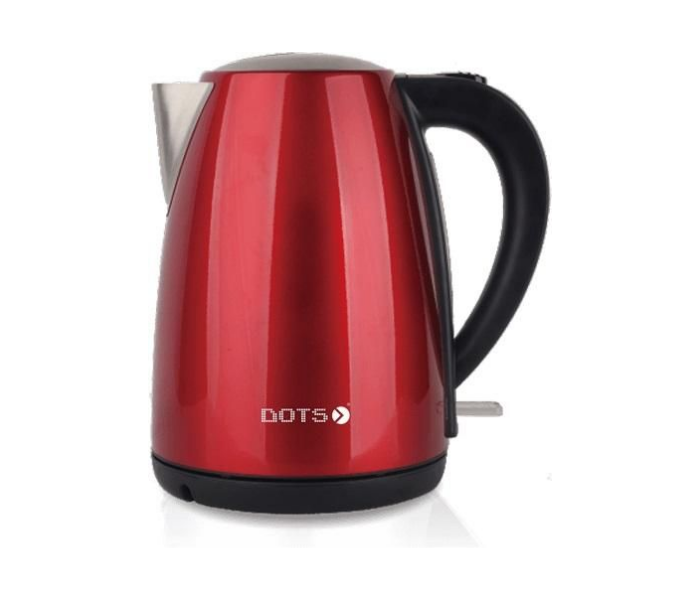 Dots KDS-009 1.7 Liter 2200W Cordless Stainless Steel Kettle - Red - Zoom Image