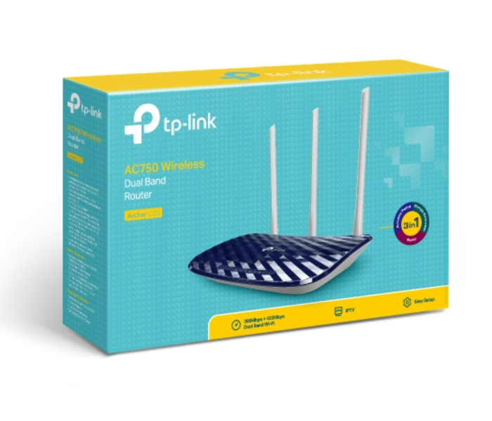 TP-Link Archer C20 AC750 Wireless Dual Band Router - Blue - Zoom Image 4