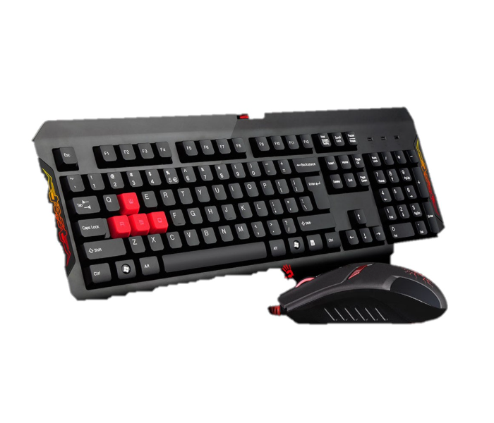 A4TECH Q1100 Blaizing Gaming Keyboard - Black and Red - Zoom Image