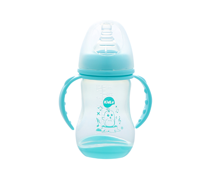 Kidle CJM0011 300ml Wide Mouth PP Feeding Bottle - Light Blue - Zoom Image