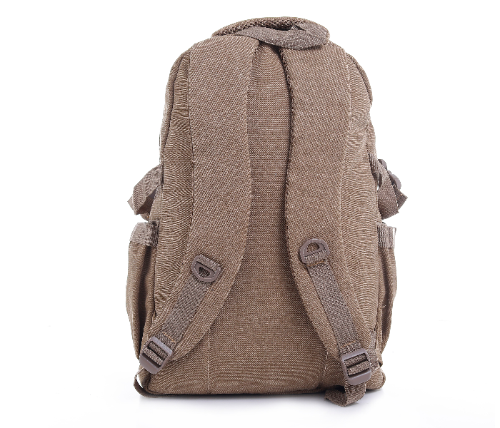 Para John PJBP6533A18-K 18 inch Canvas Leather Backpack - Khaki - Zoom Image 4