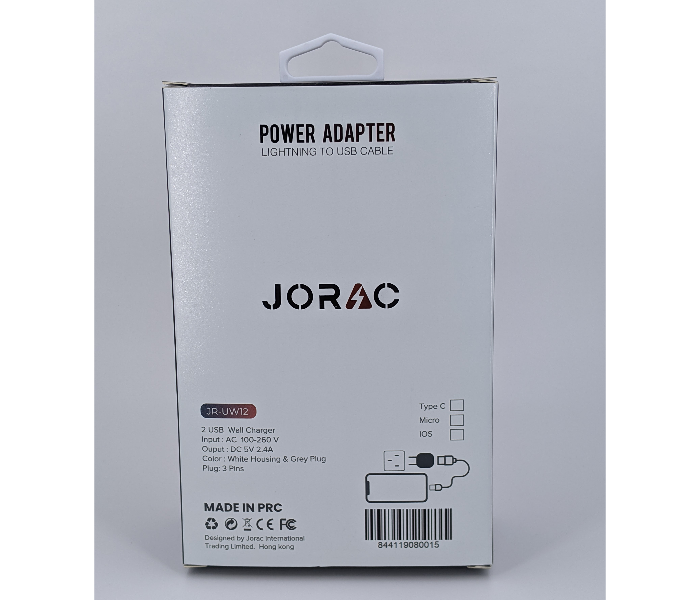 Jorac UW64 Type-C Dual PD Port Quick Charger -White - Zoom Image 2