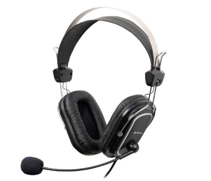 A4TECH HS-50 Comfort Fit Stereo HeadSet - Black - Zoom Image 1