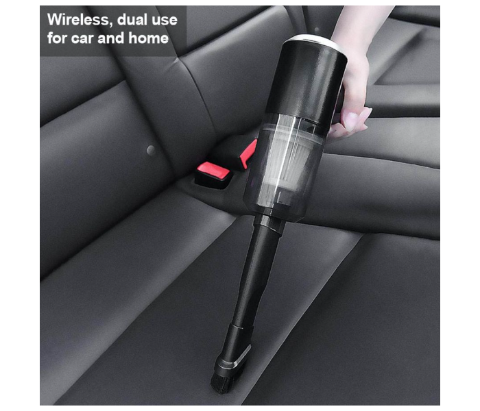 FN- Portable Mini 2 in 1 Wireless Vacuum Cleaner for Home and Car -Black and White - Zoom Image 3